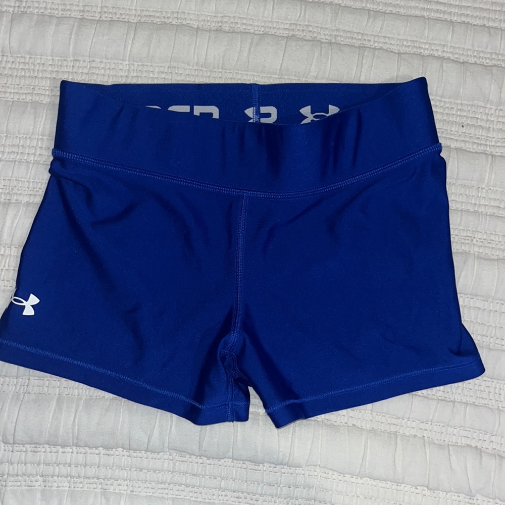 blue under-armor spandex